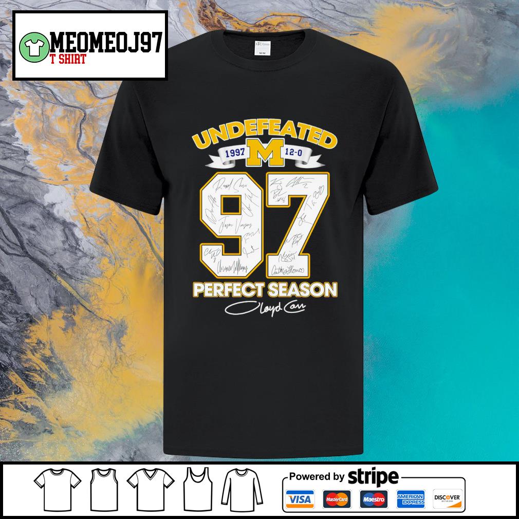 Awesome undefeated 1997 Michigan Wolverines perfect season signatures shirt
