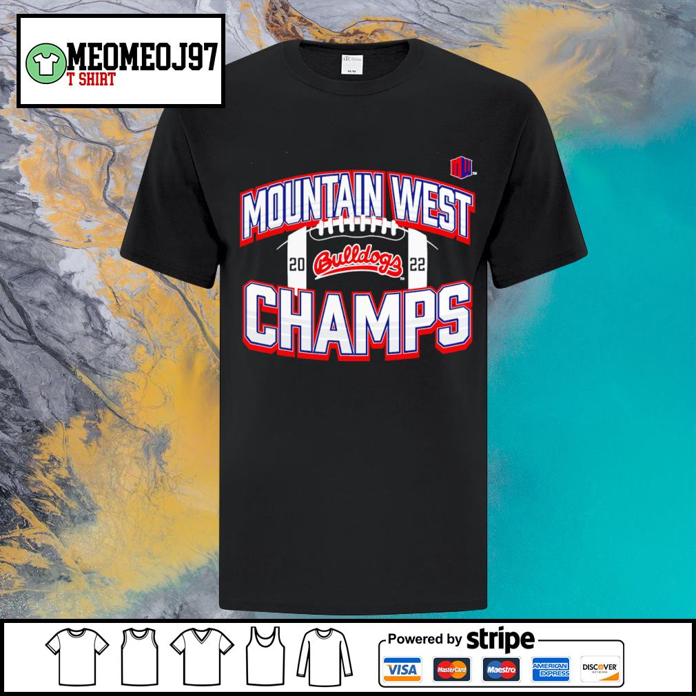Funny fresno State Bulldogs 2022 Mountain West Football Conference Champions Icon Bold shirt
