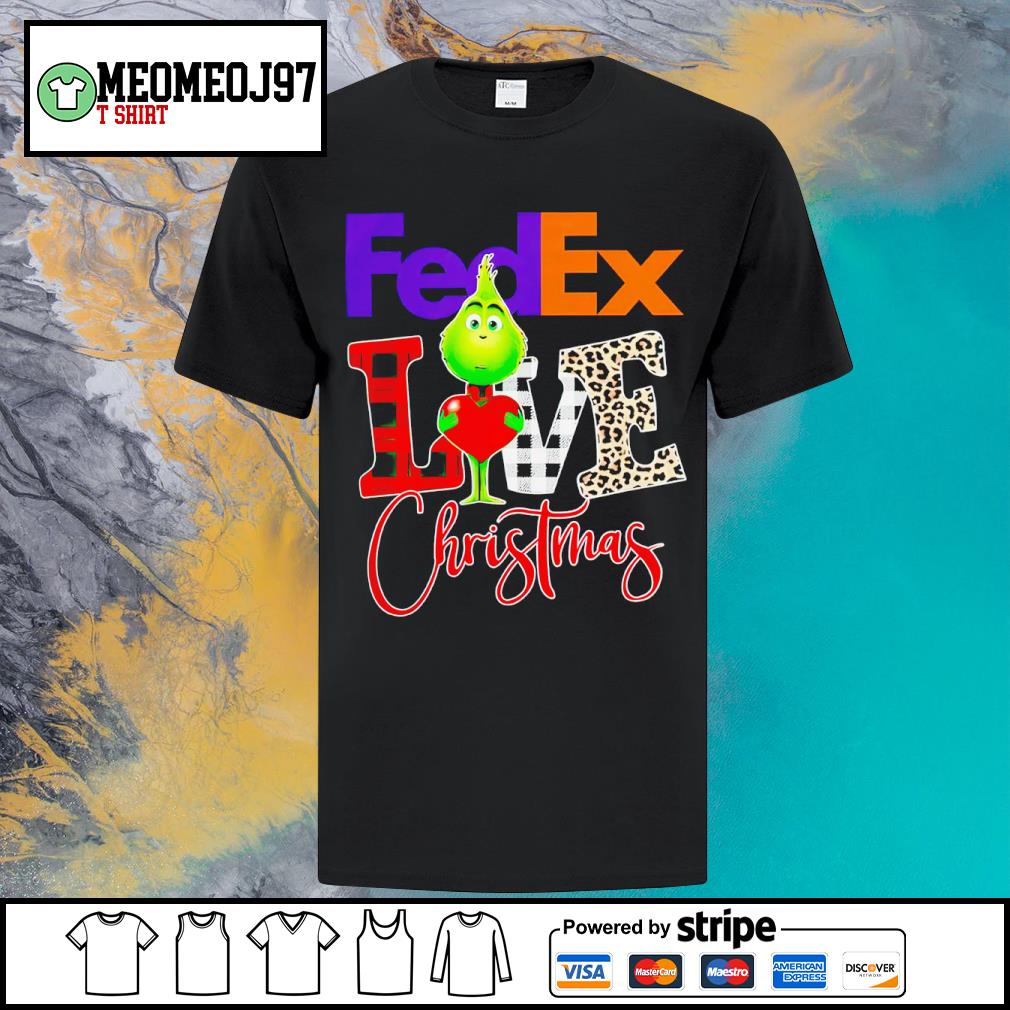 Dalatshirtstore grinch FedEx Logo Love Christmas shirt